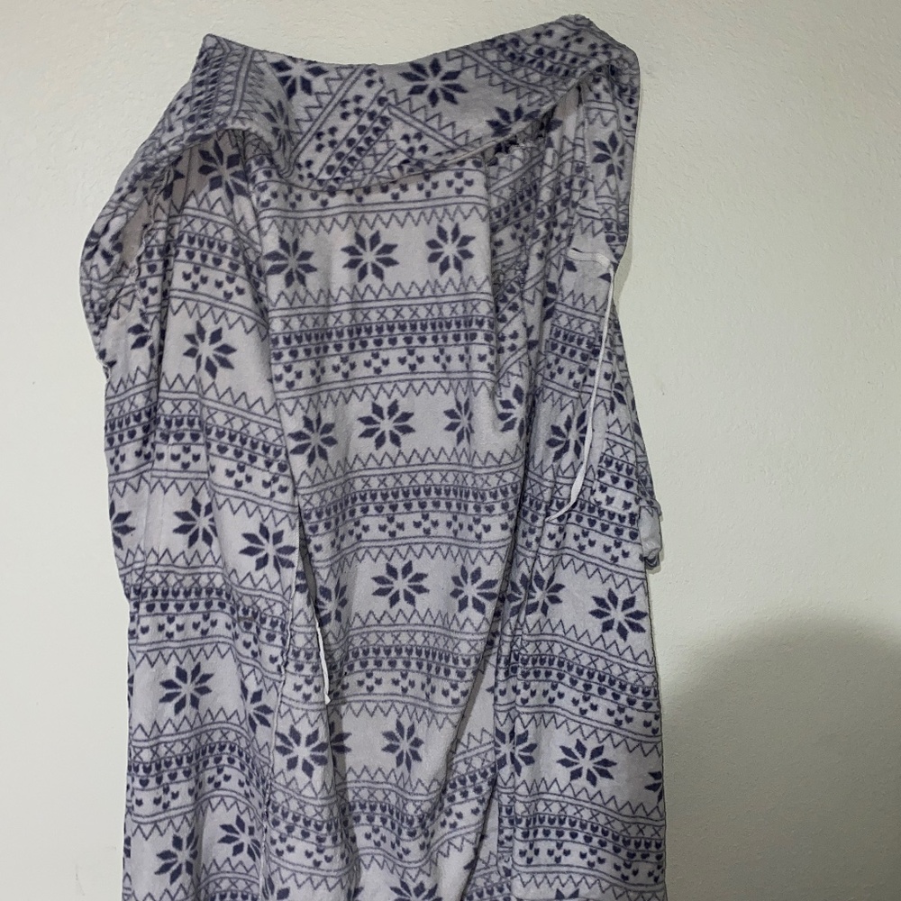 White and Gray bathrobe